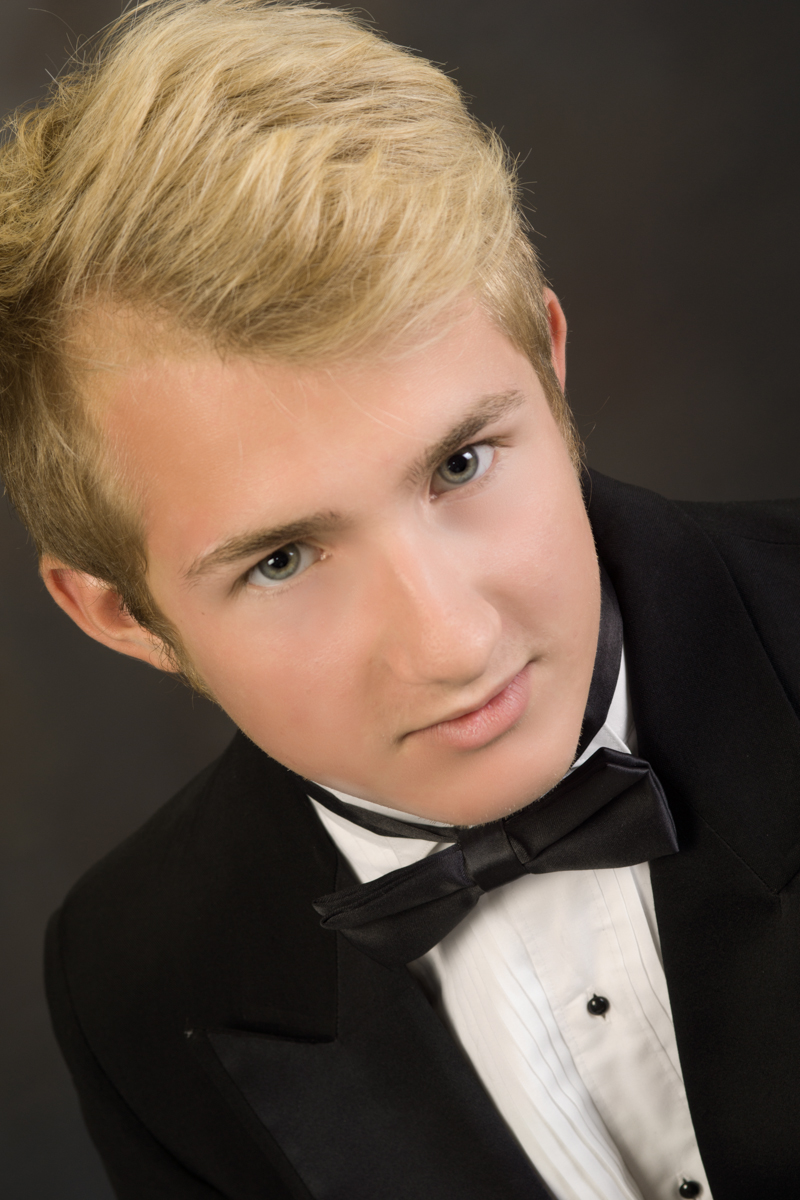A Bond-style pose during his senior portraits.