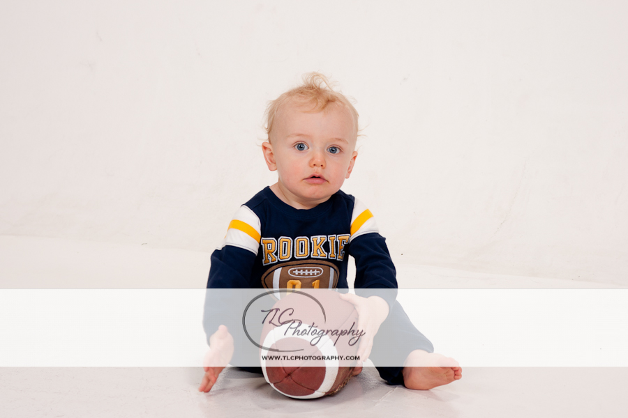 Baby with a football