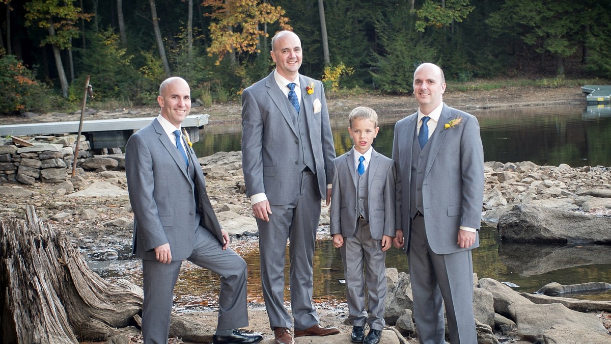 Grooms portraits by the lake with TLC Photography